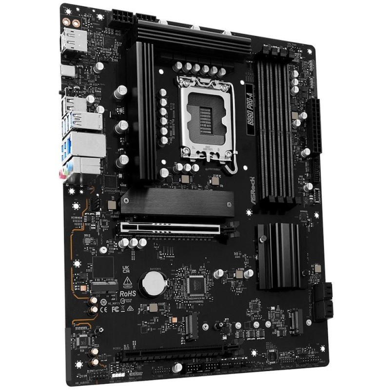 ASRock B860 Pro-A / Intel B860 / LGA1851 / 4x DDR5 / 3x M.2 / HDMI / DP / USB-C / ATX
