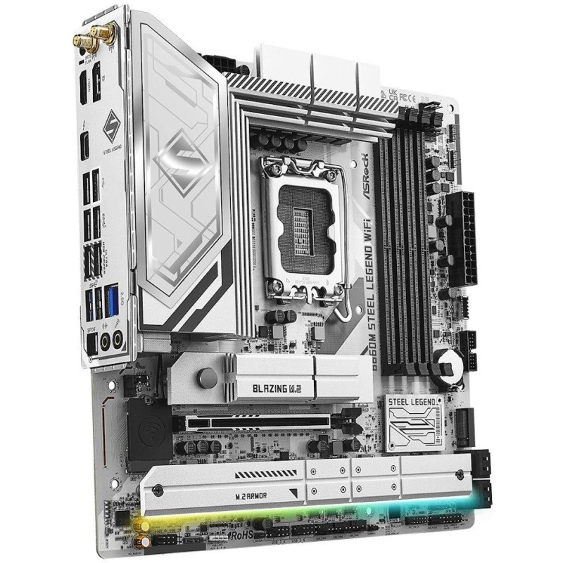 ASRock B860M Steel Legend WiFi / Intel B860 / LGA1851 / 4x DDR5 / 4x M.2 / HDMI / DP / Thunderbolt 4 / WiFi / mATX