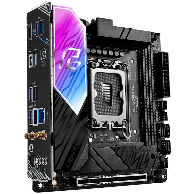 ASRock B860I Lightning WiFi / Intel B860 / LGA1851 / 2x DDR5 / 2x M.2 / HDMI / Thunderbolt 4 / WiFi / Mini-ITX