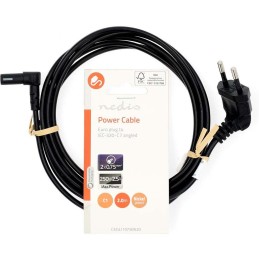 NEDIS napájecí kabel pro adaptéry/ Euro zástrčka - konektor IEC-320-C1/ úhlový-úhlový/ dvoulinka/ černý/ bulk/ 2m