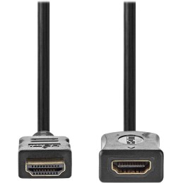 NEDIS prodlužovací High Speed HDMI 1.4 kabel s ethernetem/ 4K@60Hz/ zlacené konektory HDMI-HDMI/ černý/ bulk/ 1m