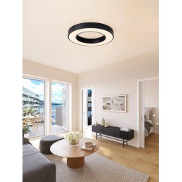 IMMAX NEO PASTEL SLIM SMART stropní svítidlo 60 x 7cm 53W černé Zigbee 3.0, TUYA