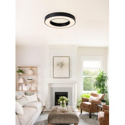 IMMAX NEO PASTEL SLIM SMART stropní svítidlo 60 x 7cm 53W černé Zigbee 3.0, TUYA