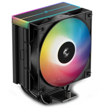 DEEPCOOL chladič AG400 ARGB V2 / 120mm fan ARGB / 4x heatpipes / PWM / pro Intel i AMD / černý