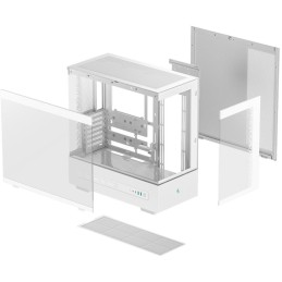 DEEPCOOL skříň CH690 DIGITAL ATX / 2xUSB 3.0 / USB-C / až 10x gan / panoramatická / bílá