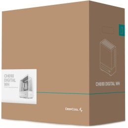 DEEPCOOL skříň CH690 DIGITAL ATX / 2xUSB 3.0 / USB-C / až 10x gan / panoramatická / bílá