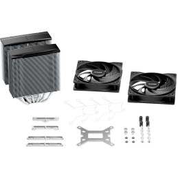 Be quiet! chladič CPU PURE ROCK PRO 3 / 2x120mm PWM fan / 6xheatpipe / stříbrný