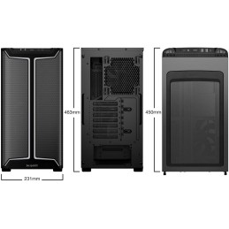 Be quiet! skříň PURE BASE 501DX / ATX / 3x140mm PWM fan / ARGB LED pásek / USB3.2 / temperované sklo / černá
