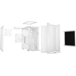 Be quiet! skříň PURE BASE 501DX / ATX / 3x140mm PWM fan / ARGB LED pásek / USB3.2 / temperované sklo / bílá