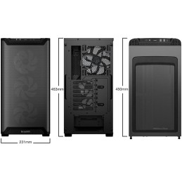 Be quiet! skříň PURE BASE 501LX / ATX / 4xARGB fan / USB-C / 2xUSB 3.2 / temperované sklo / černá