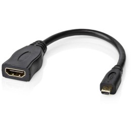 NEDIS High Speed HDMI kabel s Ethernetem/ micro HDMI zástrčka - HDMI zásuvka/ 4K@30Hz/ 10.2 Gbps/ 20cm