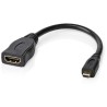 NEDIS High Speed HDMI-Kabel mit Ethernet/ Micro HDMI-Stecker – HDMI-Buchse/ 4K@30Hz/ 10,2 Gbps/ 20cm