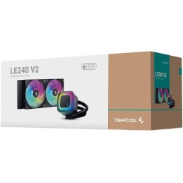 DEEPCOOL vodní chladič LE240 V2 / 2x120 PWM ARGB fan / displej / černý