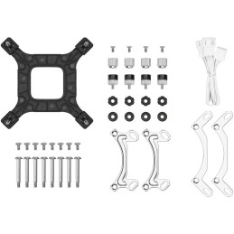 DEEPCOOL vodní chladič LE240 V2/ 2x120 PWM ARGB fan / displej / bílý
