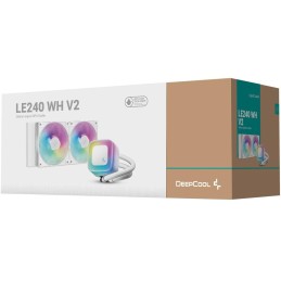 DEEPCOOL vodní chladič LE240 V2/ 2x120 PWM ARGB fan / displej / bílý