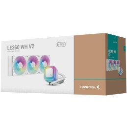 DEEPCOOL vodní chladič LE360 V2 / 3x120 PWM ARGB fan / displej / bílý