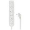 NEDIS power extension socket/ angled/ 6x socket/ white/ 1.5m