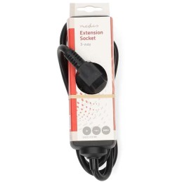 NEDIS napájecí prodlužovací zásuvka/ úhlová/ 3x zásuvka/ černá/ 1,5m