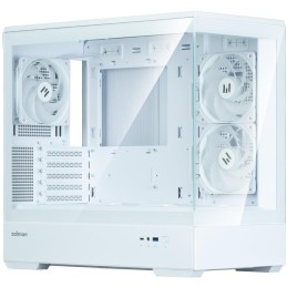 Zalman skříň P30 White V2/ miniT / 3x120mm fan ARGB / USB 3.0 / USB-C / temperované sklo / bílá
