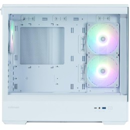 Zalman skříň P30 White V2/ miniT / 3x120mm fan ARGB / USB 3.0 / USB-C / temperované sklo / bílá