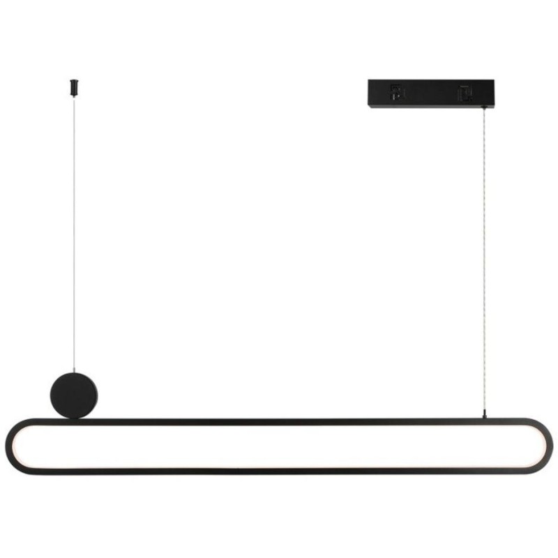 IMMAX NEO LITE OVALE SMART závěsné svítidlo černé 122cm 50W s podporou BEACON, Wi-Fi, TUYA