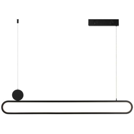 IMMAX NEO LITE OVALE SMART závěsné svítidlo černé 122cm 50W s podporou BEACON, Wi-Fi, TUYA