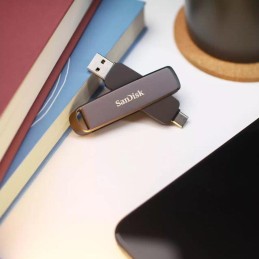 SanDisk Extreme PRO Dual Drive 1TB / USB Type-C + USB Type-A / USB 3.2 Gen 1 / kov / černá
