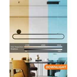 IMMAX NEO LITE OVALE SMART závěsné svítidlo černé 122cm 50W s podporou BEACON, Wi-Fi, TUYA