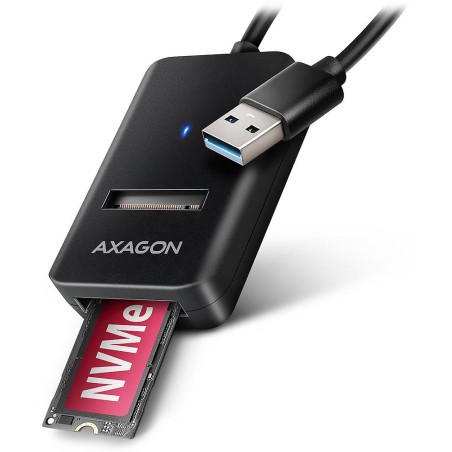 AXAGON USB-A adaptér pro připojení M.2 NVMe SSD / ADM2-AM / USB-A / USB 3.2 Gen2 / USB-A kabel 10cm