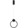 IMMAX NEO LITE OVALE SMART pendant lamp black 26cm 18W with support for BEACON, Wi-Fi, TUYA