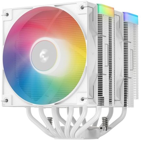 DEEPCOOL chladič AG620 WH ARGB V2 / 2x 120mm fan / 6x heatpipes / PWM / pro Intel i AMD / bílý