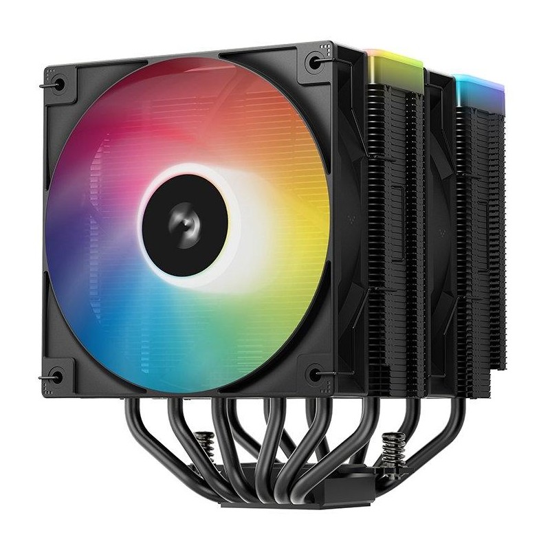 DEEPCOOL chladič AG620 BK ARGB V2 / 2x 120mm fan / 6x heatpipes / PWM / pro Intel i AMD / černý