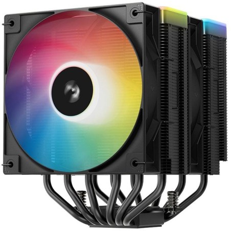 DEEPCOOL chladič AG620 BK ARGB V2 / 2x 120mm fan / 6x heatpipes / PWM / pro Intel i AMD / černý