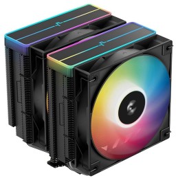 DEEPCOOL chladič AG620 BK ARGB V2 / 2x 120mm fan / 6x heatpipes / PWM / pro Intel i AMD / černý