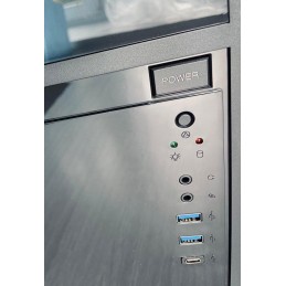 EUROCASE MidT ML M6-590B / mATX / bez zdroje / 2x USB 3.0 / USB-C / černá