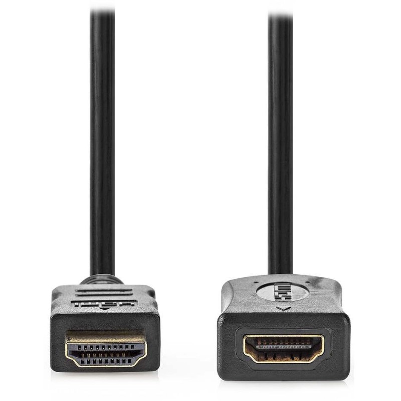 NEDIS prodlužovací High Speed HDMI 2.0 kabel s ethernetem/ 4K@60Hz/ zlacené konektory HDMI-HDMI/ černý/ bulk/ 5m