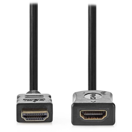 NEDIS prodlužovací High Speed HDMI 2.0 kabel s ethernetem/ 4K@60Hz/ zlacené konektory HDMI-HDMI/ černý/ bulk/ 5m