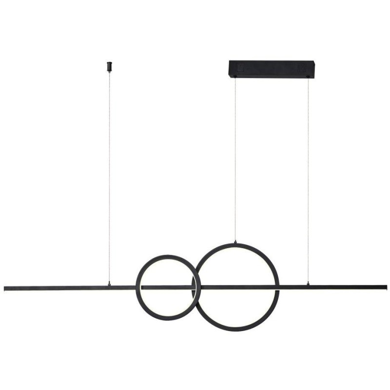 IMMAX NEO LITE RONDAS SMART závěsné svítidlo černé 131cm 56W s podporou BEACON, Wi-Fi, TUYA