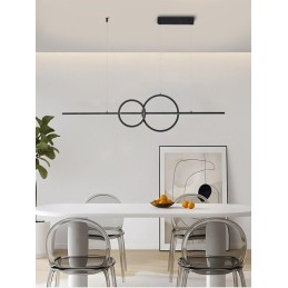 IMMAX NEO LITE RONDAS SMART závěsné svítidlo černé 131cm 56W s podporou BEACON, Wi-Fi, TUYA