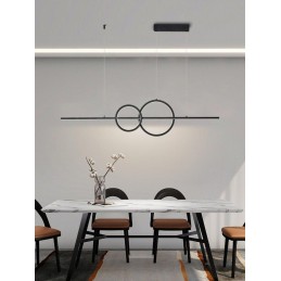 IMMAX NEO LITE RONDAS SMART závěsné svítidlo černé 131cm 56W s podporou BEACON, Wi-Fi, TUYA