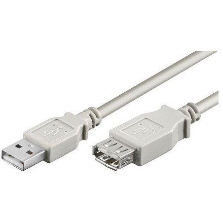 PremiumCord prodlužovací kabel USB2.0 A-A (A-M/A-F)/ 5m/ šedé