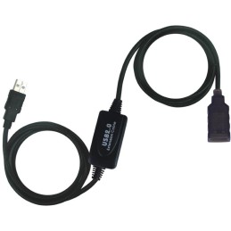 PremiumCord USB 2.0 repeater a prodlužovací kabel (A/M-A/F)/ 10m/ černý