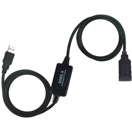 PremiumCord USB 2.0 repeater a prodlužovací kabel (A/M-A/F)/ 10m/ černý