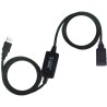 PremiumCord USB 2.0 Repeater- und Verlängerungskabel (A/MA/F)/ 10m/ schwarz