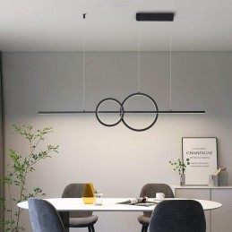 IMMAX NEO LITE RONDAS SMART závěsné svítidlo černé 131cm 56W s podporou BEACON, Wi-Fi, TUYA