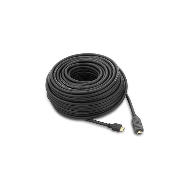 PremiumCord HDMI High Speed + Ethernet kabel se zesilovačem/ AWG24/ 3x stínění/ M/M/ zlacené konektory/ 30m/ černý