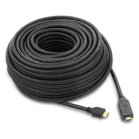 PremiumCord HDMI High Speed + Ethernet kabel se zesilovačem/ AWG24/ 3x stínění/ M/M/ zlacené konektory/ 30m/ černý