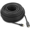 PremiumCord HDMI High Speed + Ethernet cable with amplifier/ AWG24/ 3x shielding/ M/M/ gold-plated connectors/ 30m/ black
