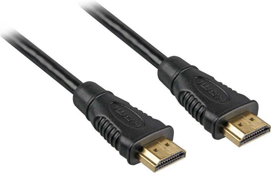 PremiumCord HDMI High Speed + Ethernet kábel / pozlátené konektory / 25m / čierny