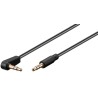 PremiumCord Cable Jack 3,5 mm - złącze 3,5 mm 90° M/M/ 1m/ czarny